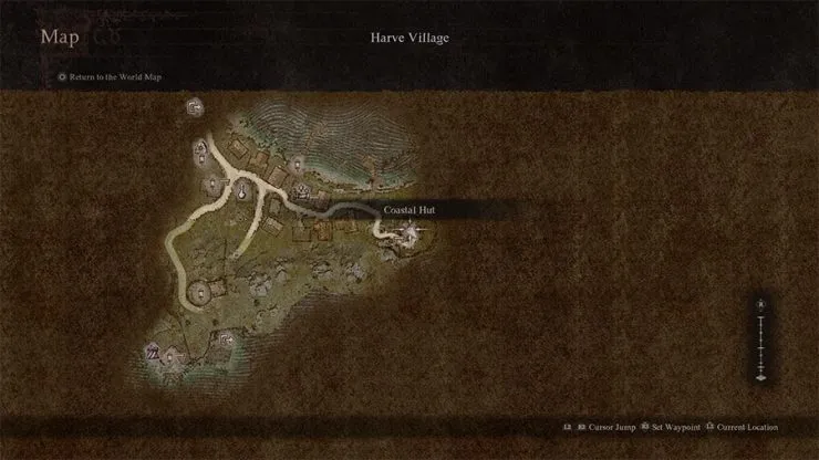 A map showing another location to find Sigurd