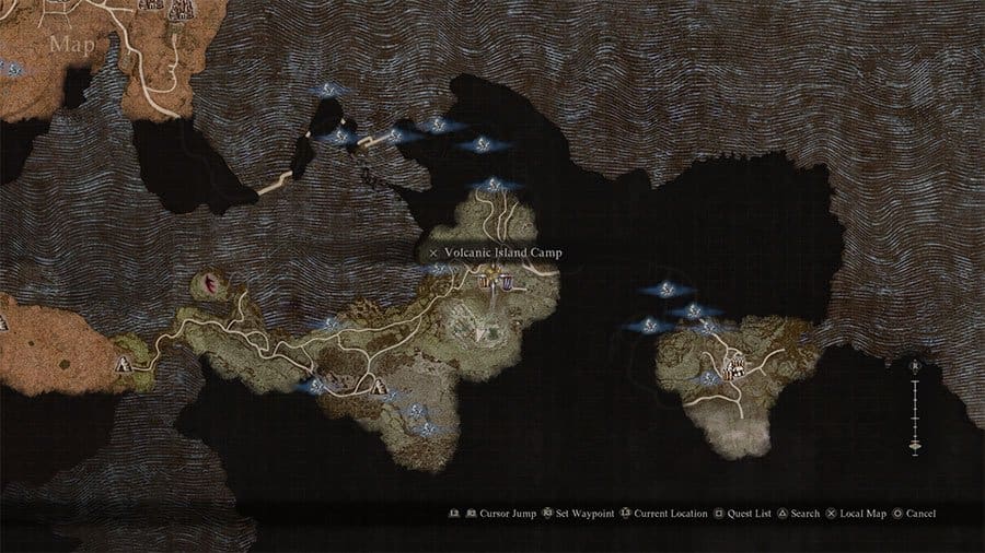 A map showing Where To Find The Warfarer Class